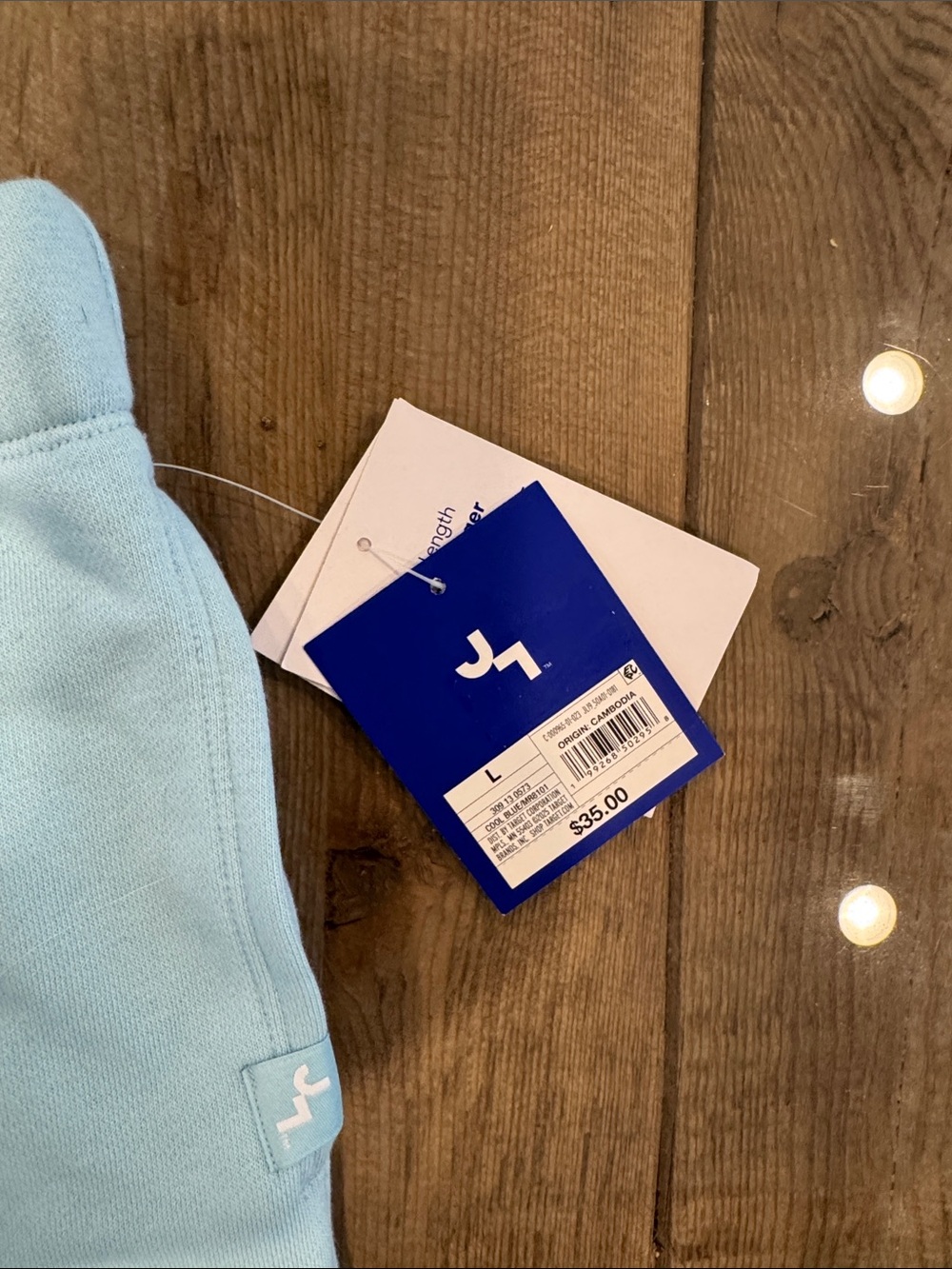JoyLab Light Blue Cinched Adjustable Drawstring Regular Length Sweat Pants - Picture 5 of 9